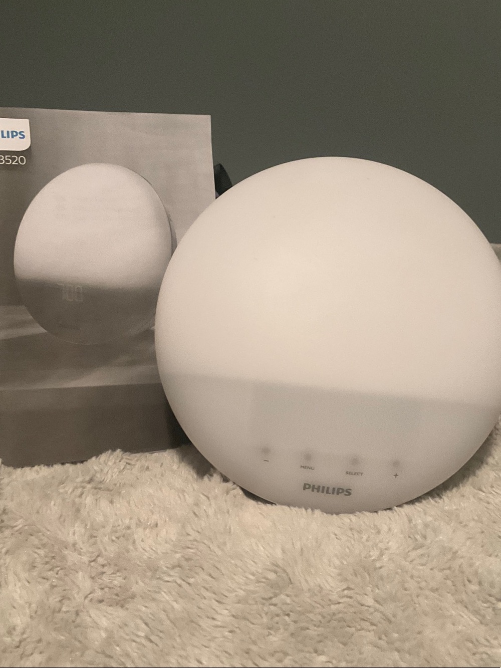 Philips White Round Wake Light Speaker